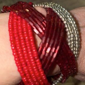 Beaded cuff bracelet